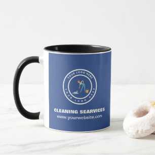 Caneca Empresa de Limpeza Serviço de Limpeza com Logoti