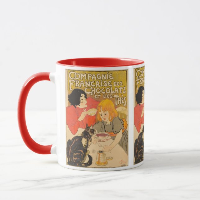 Caneca Empresa Francesa de Chocolates e Chás, Art Nouveau (Esquerda)