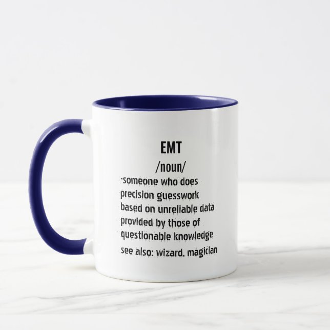 Caneca EMT Definição EMT Saúde Emergência EMTs Medicament (Esquerda)