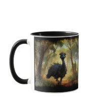 Emu e Floresta Australiana de Outback