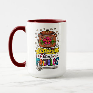 Caneca En La Casa Hay Frijoles, desenhados à mão