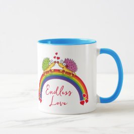 Caneca Enamorados de los erizos de Lindos. Erizo,