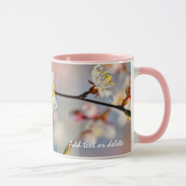 Caneca Encantando Flores Apricot Japonesas
