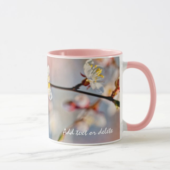 Caneca Encantando Flores Apricot Japonesas (Direita)