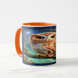 Caneca Enchanted Forest Cute Night Owl Coffee Mug