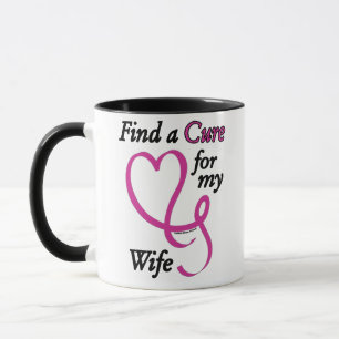 Caneca Encontre um Cancer de Cura/Coração/Esposa...