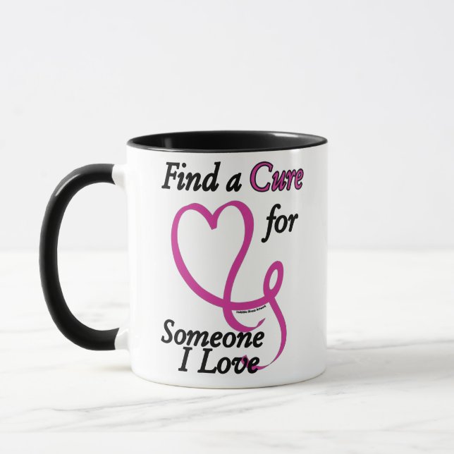 Caneca Encontre um Cura/Coração/Alguém que eu ame... Canc (Esquerda)