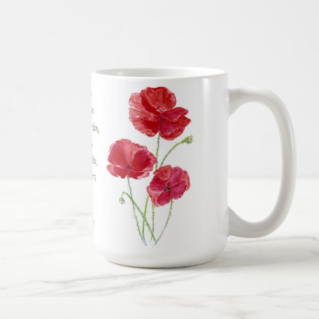 Caneca Encorajar Escritura Promessa Isaiah Poppy Garden (Direita)