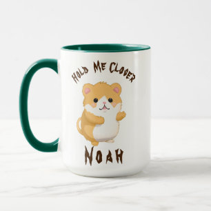 Caneca Encoste-me o nome personalizado do hamster de cort