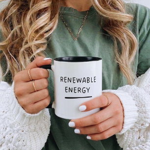 Caneca Energia Renovável - Café Engraçado E Ecológico