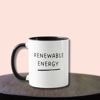 Caneca Energia Renovável - Café Engraçado E Ecológico