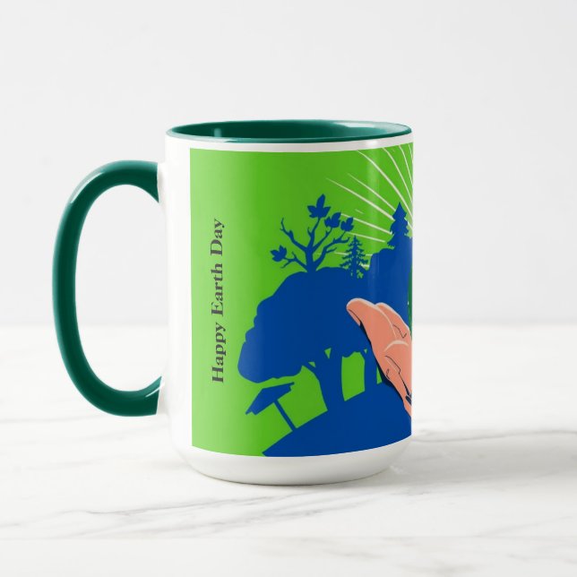 Caneca Energia Verde para Vibrações do Planeta (Esquerda)