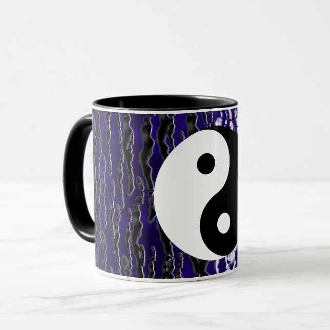 Caneca Energia Zen Tranquilidade Azul Yin Yang (Frente Esquerda)