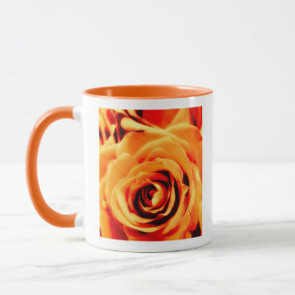 Caneca Energy Yellow Roses 11oz Two-Tone Mug Orange