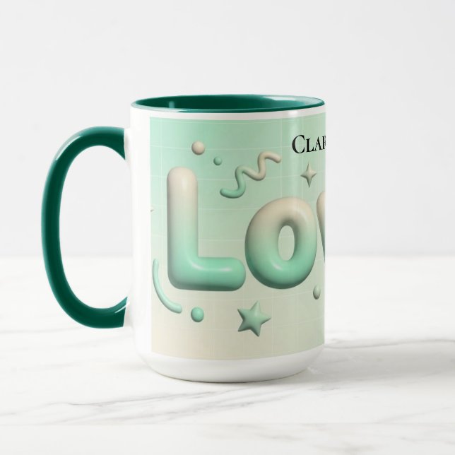 Caneca Enfeite Personalizado Botânico Vintage (Esquerda)
