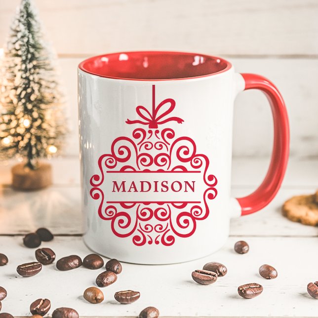 Caneca Enfeite Personalizado com Desenho Ornamentado de N (Criador carregado)