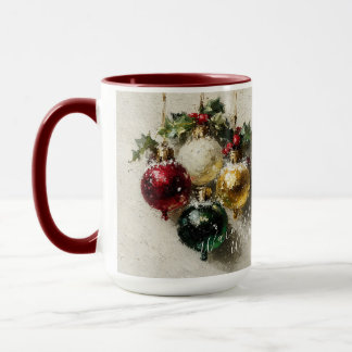 Caneca Enfeites de Natal Antigos