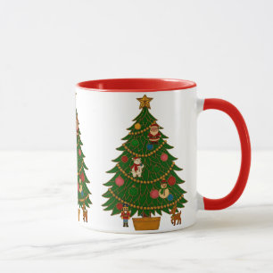 Caneca Enfeites de Natal em Cloisonne Art