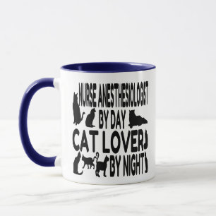 Caneca Enfermeira Anestesiologista Cat Lover