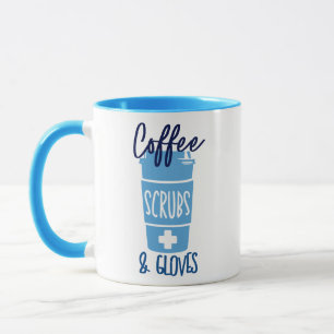 Caneca Enfermeira Café Esfoliantes e Luvas 