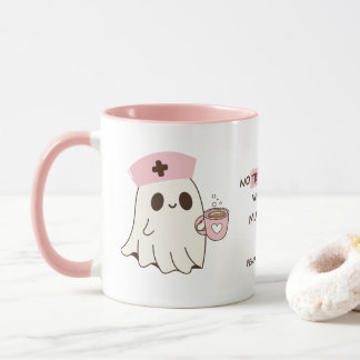 Caneca Enfermeira Cute Ghost Halloween Mug - 11oz