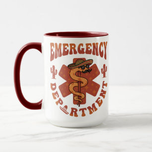 Caneca Enfermeira de Festa do Departamento de Emergência 
