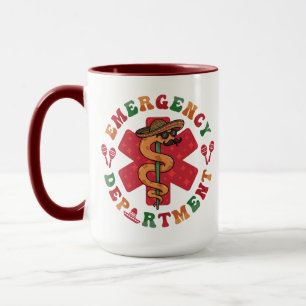 Caneca Enfermeira de Festa do Departamento de Emergência 