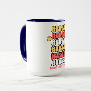 Caneca Enfermeira de Natal Feliz Café Combo Mug