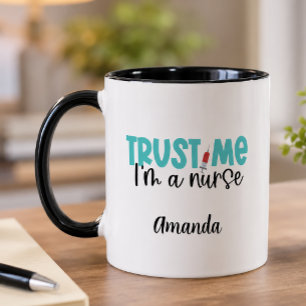 Caneca Enfermeira Divertida Personalizada Confie Em Mim