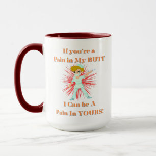 Caneca Enfermeira Dor no meu bumbum