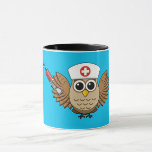 Caneca Enfermeiro Bonito com Cartoon da Seringa