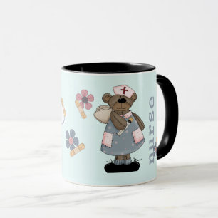 Caneca Enfermeiro de anjo de ursinho bonito