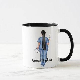 Caneca Enfermeiro personalizado "LPN Life" (Cabelo Escuro