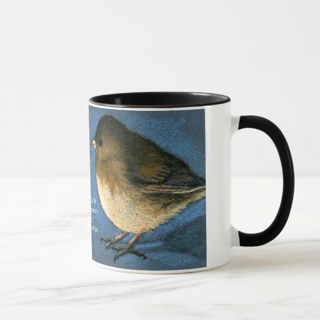 Caneca Enfrentar de dois pássaros: Café, conversação, (Direita)
