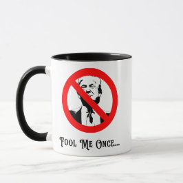 Caneca Engane-me uma Vez Anti-Trump