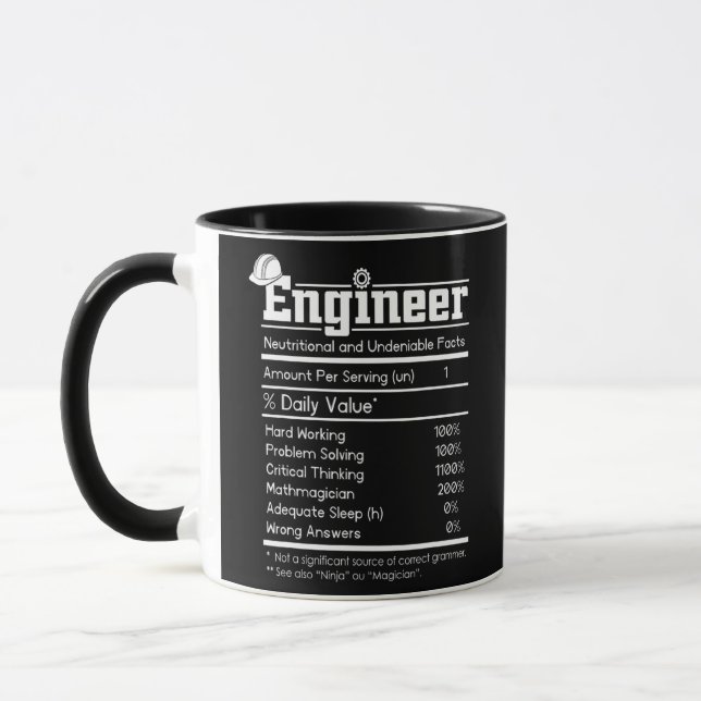 Caneca Engenharia de Homens de Definição de engenheiro En (Esquerda)
