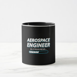 Caneca Engenheiro Aeroespacial Em Andamento No Espaço De