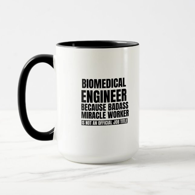 Caneca Engenheiro biomédico porque trabalhador milagroso (Esquerda)