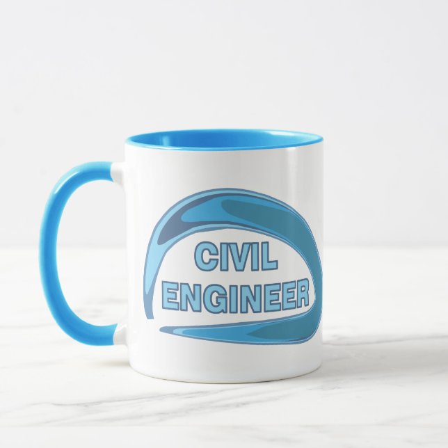 Caneca Engenheiro Civil Azul (Esquerda)