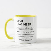 Engenheiro Civil Personalizado Divertido Definição