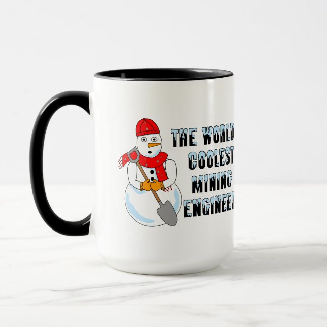Caneca Engenheiro de Mineração Mais Legal Snowman (Esquerda)
