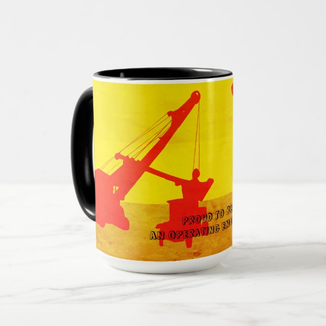 Caneca Engenheiro de operação da grua e pá do Noroeste (Frente Esquerda)
