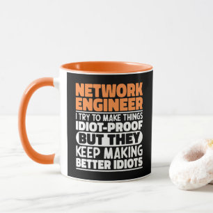 Caneca Engenheiro De Rede Eu Tento Engraçado Dizer As Coi