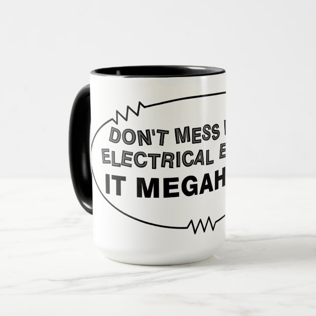 Caneca Engenheiro elétrico Megahertz (Frente Esquerda)