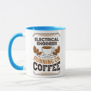 Caneca Engenheiro elétrico rodando em café Gif