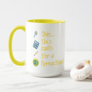 Caneca Engenheiro Engraçado - Ohh, isso pede uma Planilha