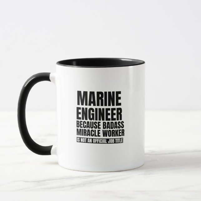 Caneca Engenheiro marinho porque o trabalhador milagroso  (Esquerda)