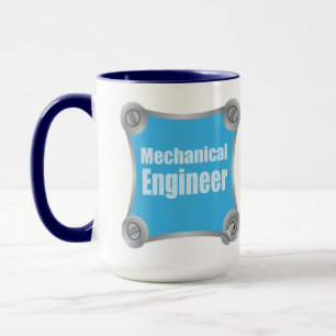 Caneca Engenheiro mecânico azul