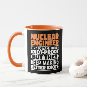 Caneca Engenheiro Nuclear Eu Tento Fazer as Coisas Engraç