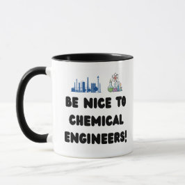Caneca Engenheiro Químico Engraçado — Seja Legal com o Ch